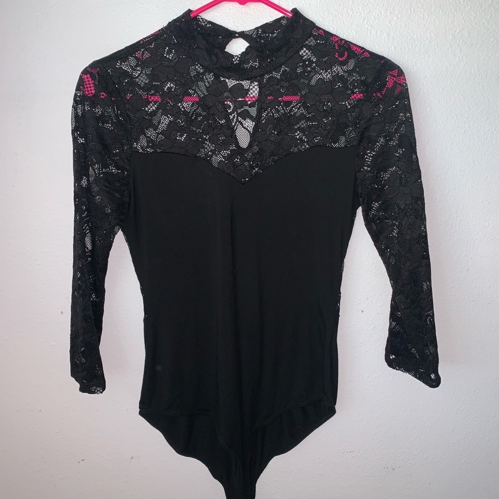 Black lace bodysuit
